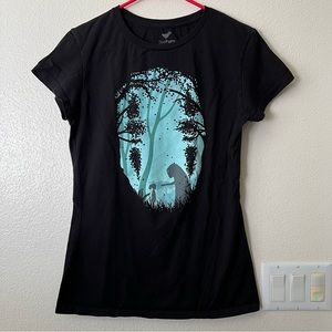 Teefury Studio Ghibli Spirited Away No Face & Chihiro Retired Tee Shirt - Sz XL
